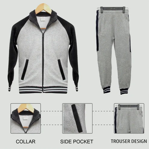 cool grey & black Collar Ease Fit