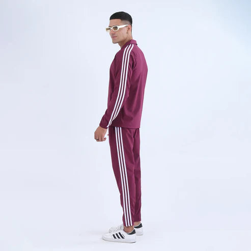 burgundy SportyCasual Tracksuit