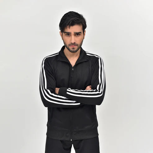 black three stripe RapidDry Tracksuit
