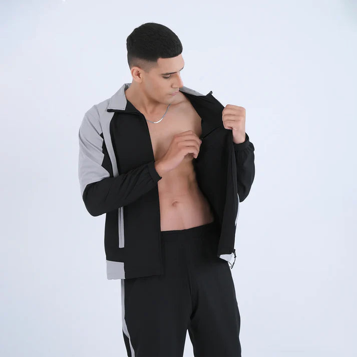 charcoal black Athleisure Tracksuit
