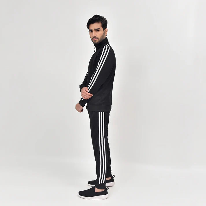 black three stripe RapidDry Tracksuit