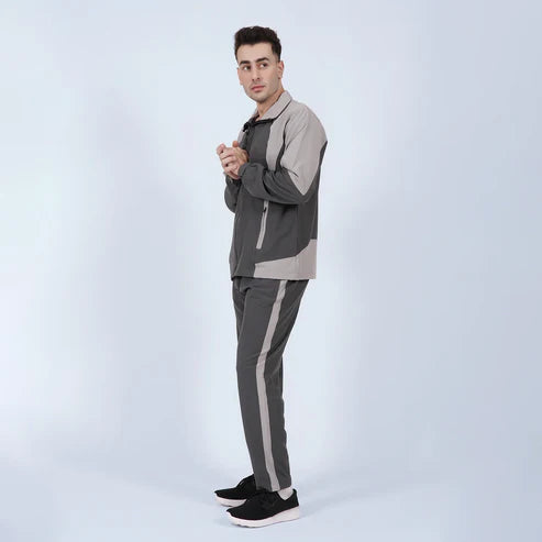 charcoal grey Athleisure Tracksuit