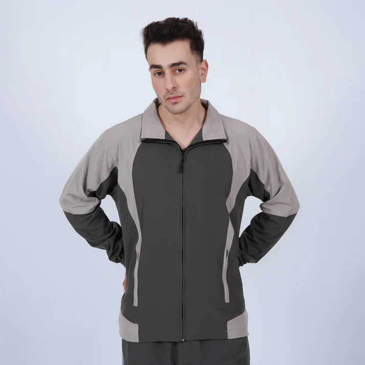 charcoal grey Athleisure Tracksuit