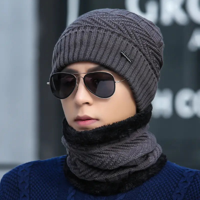 Premium Woolen Warm Cap with Neck Scarf