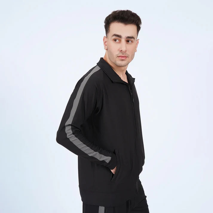 JogFlex Black Tracksuit
