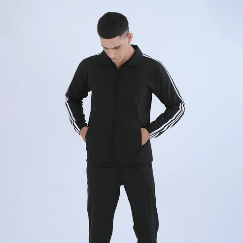 black SportyCasual Tracksuit