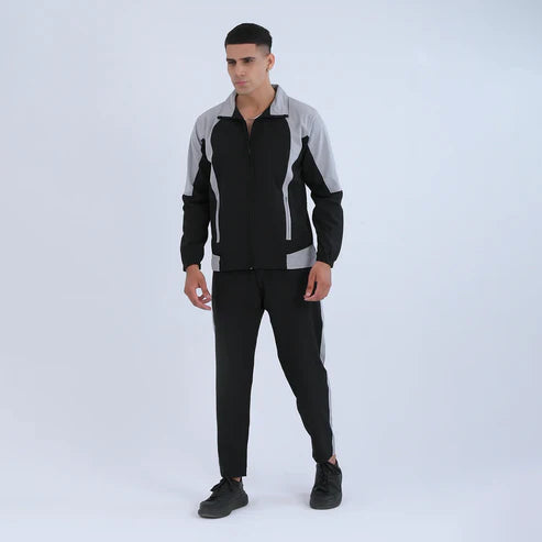 charcoal black Athleisure Tracksuit
