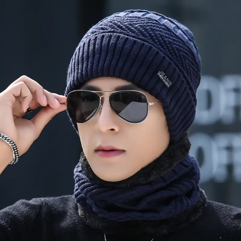 Premium Woolen Warm Cap with Neck Scarf