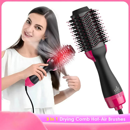 3 In 1 Hot Air Brush Styling Comb One Step Heating Comb Hair Straightening Brush