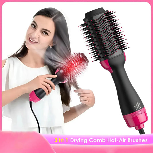3 In 1 Hot Air Brush Styling Comb One Step Heating Comb Hair Straightening Brush
