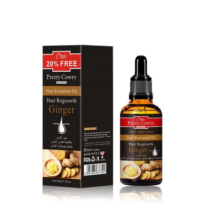 Pretty Cowry Ginger Hair Essential Oil Anti Hair Loss Repair Heat Damaged