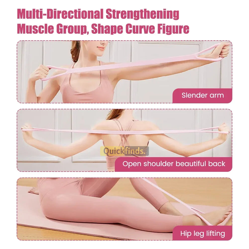 Yoga Elastic Resistance Band 8-Shaped Yoga Resistance Band Tension Rope For Back & Chest