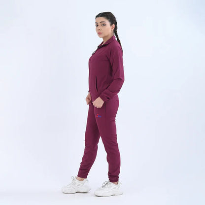burgundy Run Fit Tracksuit
