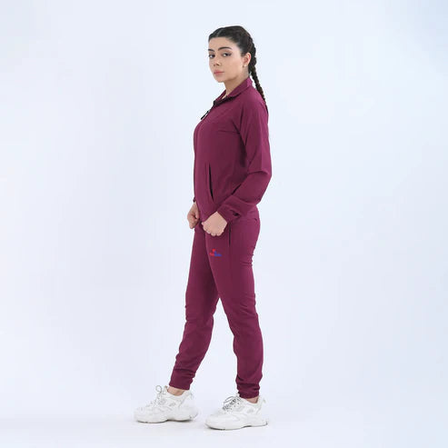 burgundy Run Fit Tracksuit