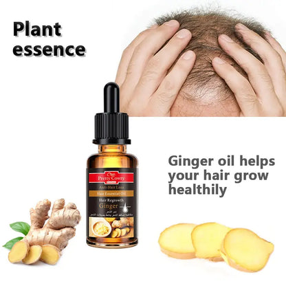Pretty Cowry Ginger Hair Essential Oil Anti Hair Loss Repair Heat Damaged