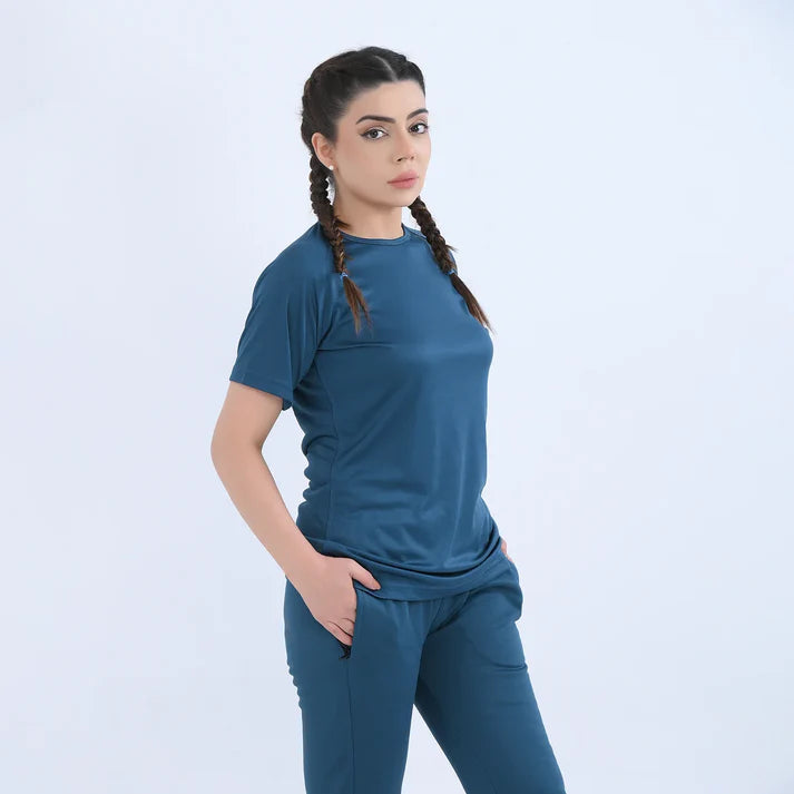 marine blue JogZen t shirt