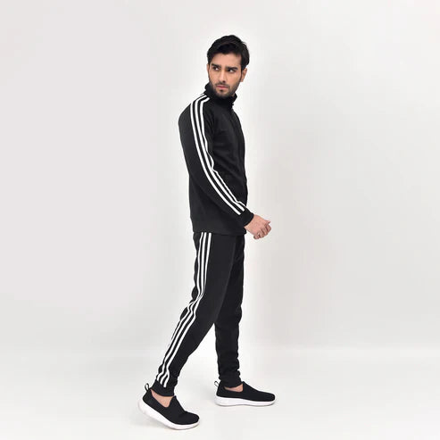 black three stripe RapidDry Tracksuit