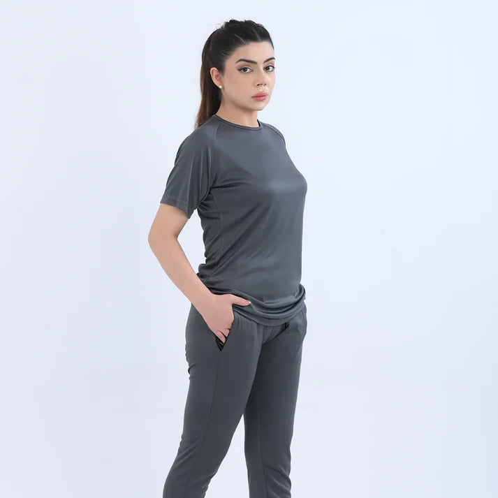 slate grey JogZen t shirt