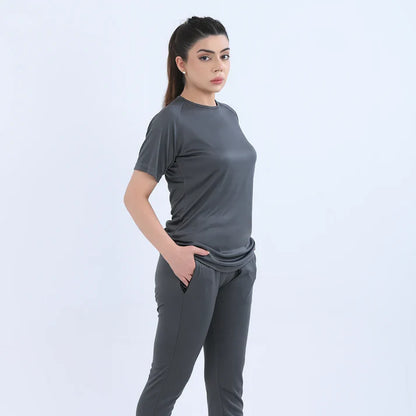 slate grey JogZen t shirt