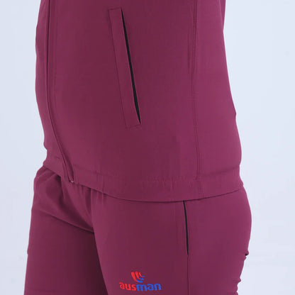 burgundy Run Fit Tracksuit