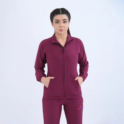 burgundy Run Fit Tracksuit