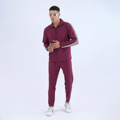 burgundy SportyCasual Tracksuit