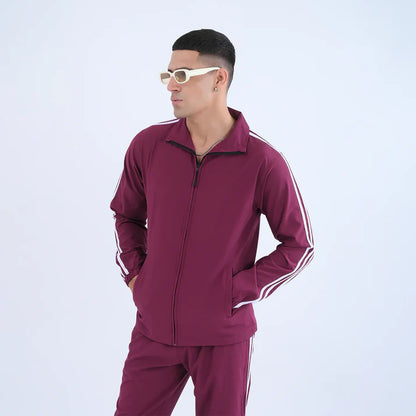 burgundy SportyCasual Tracksuit
