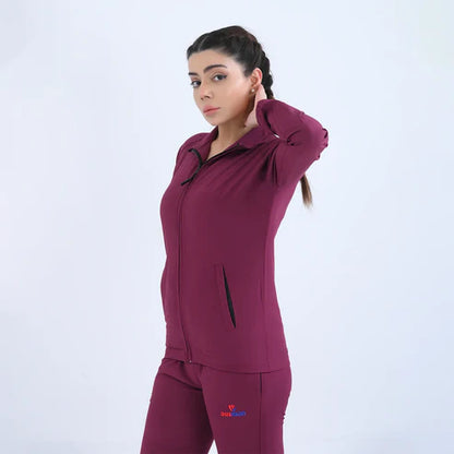 burgundy Run Fit Tracksuit