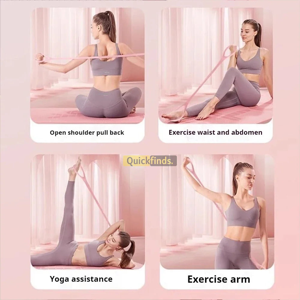 Yoga Elastic Resistance Band 8-Shaped Yoga Resistance Band Tension Rope For Back & Chest